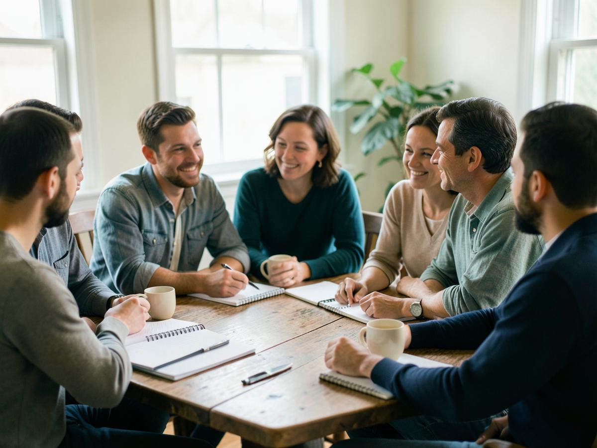 Nonprofit leaders collaborating around a table